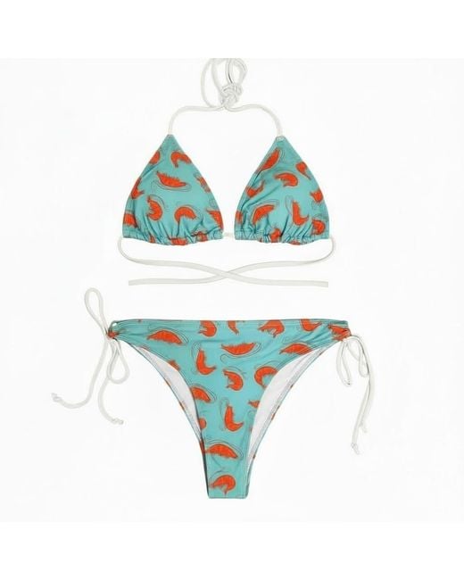 Brasini Swimwear Blue Soninha Convertible Bikini Top