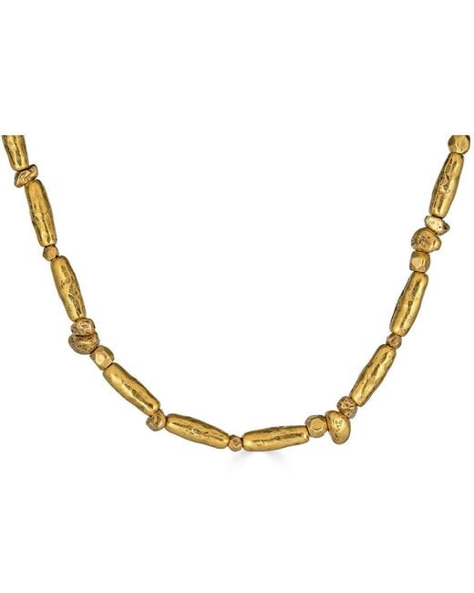 Loni Paul Jewelry Metallic Organic Bead Necklace