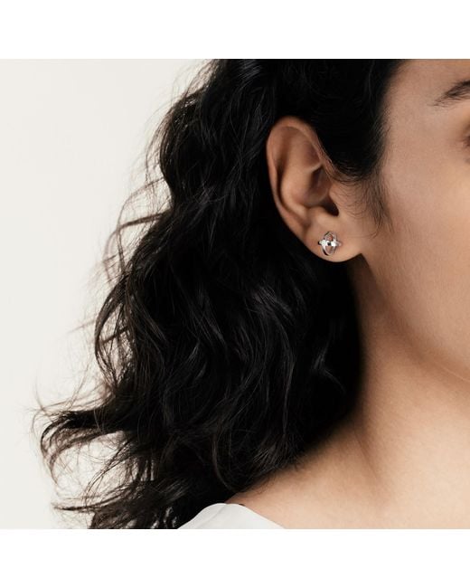 Sheida Farrokhi White Circle Stud Earrings