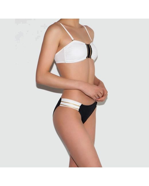 Cherina Beachwear Llc White Marine Bandeau Style Bikini Top