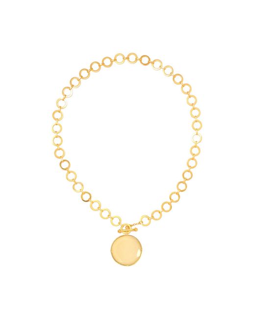 Lila Rasa Metallic Sparkling Crystal Pendant With Loop Chain & T Lock
