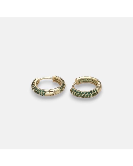 Alexie of Athens Metallic Celeste Pave Huggies