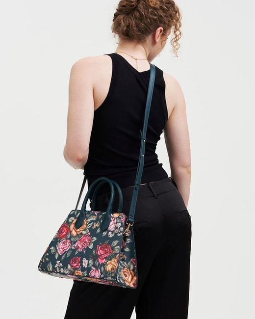 Fable England Multicolor Roses Structured Tote Medium
