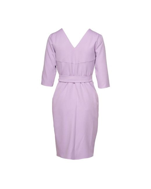 concept A trois Purple Wrap Light Cocktail Dress