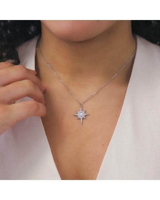 Luna Charles Metallic North Star Pendant Necklace