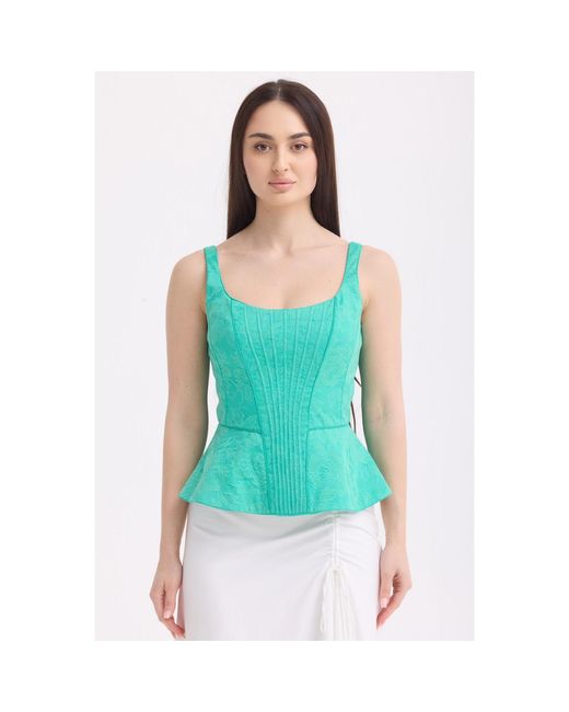 Georgette Green Emerald Corset Top