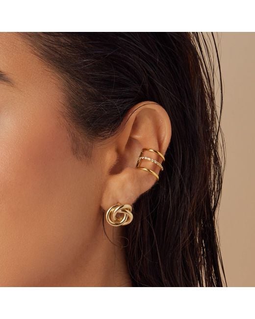 Shabella Nyc White Triple Bling Ear Cuff