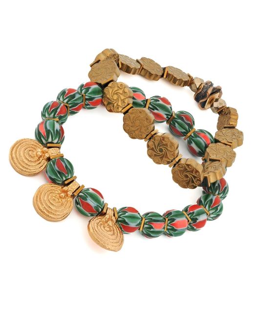 Ebru Jewelry Metallic Mystic Motion Spiral & Hematite Boho Bracelet Set
