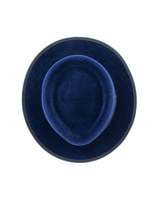 DORIA 1905 Blue Velour Lapin Felt Telescope Hat for men