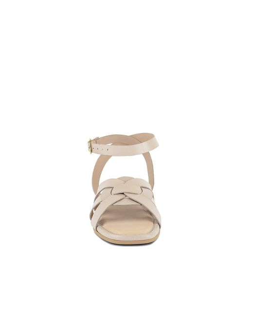 Rag & Co Natural Neutrals Ashton Flat Ankle Strap Sandals By Rag & Co