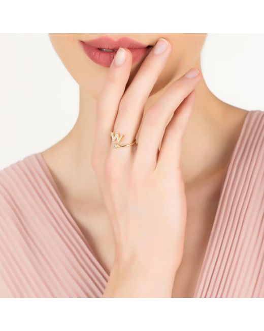 Latelita London Metallic Initial Ring W
