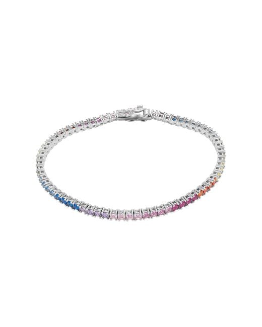 Spero London Metallic Sterling Tennis Bracelet