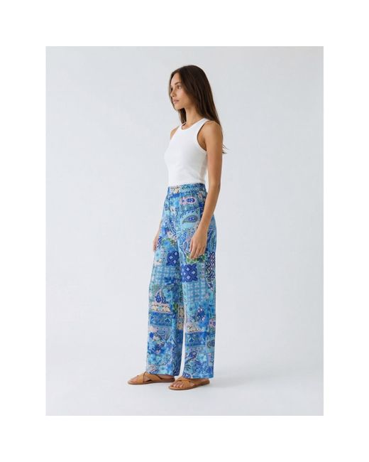Introvertie VIENNA Blue Johnny Silk Palazzo Pants