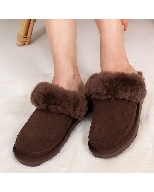 Pretty You London Red Hallie Sheepskin Multiway Slippers
