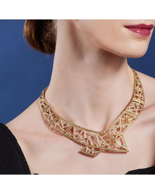 Grosse Metallic Crystal Statement Necklace, Series Star Flare