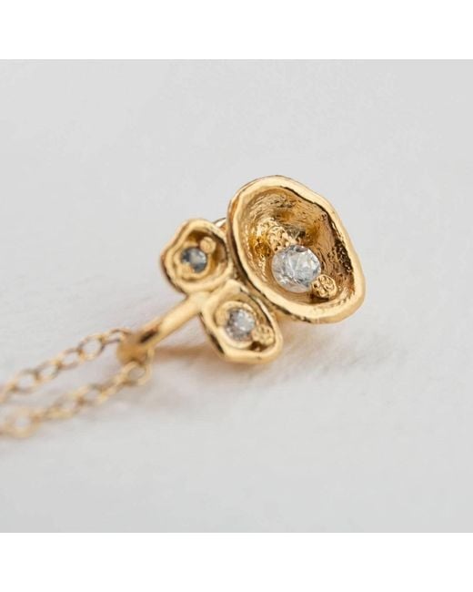 Claire Hill Designs Metallic Topaz Lichen Pendant Necklace
