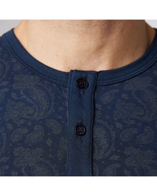 Zd - Zero Defects Blue Long Modal Pyjamas Luxury for men