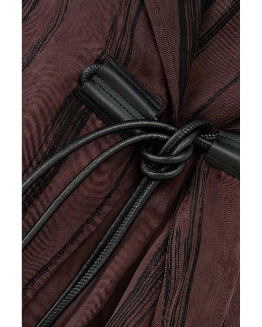 Nocturne Brown Printed Tie Wrap Jacket