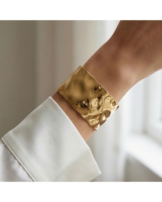 Divine Aria Metallic Cuff Bangle Tarnish Free Indian Plated