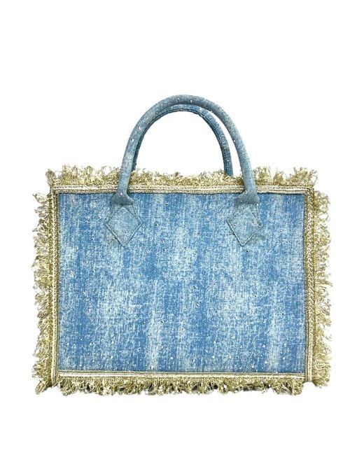 Simitri Blue Brittany Tote Bag