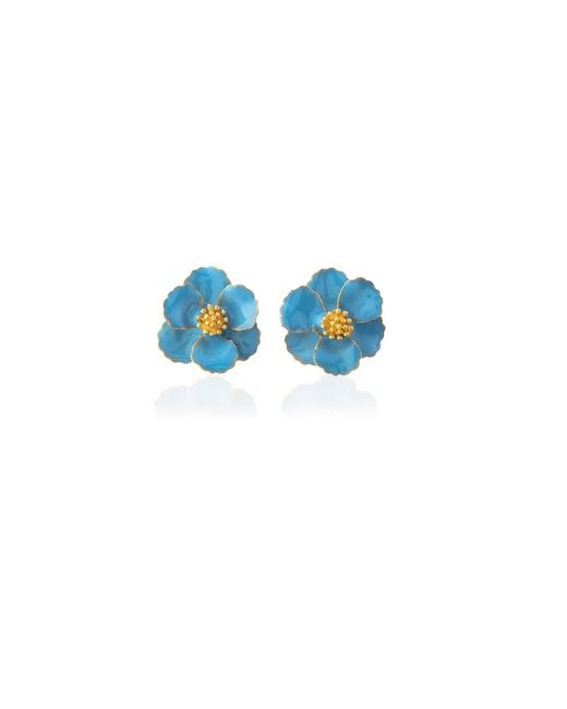 Milou Jewelry Blue Light Petite Flower Earrings