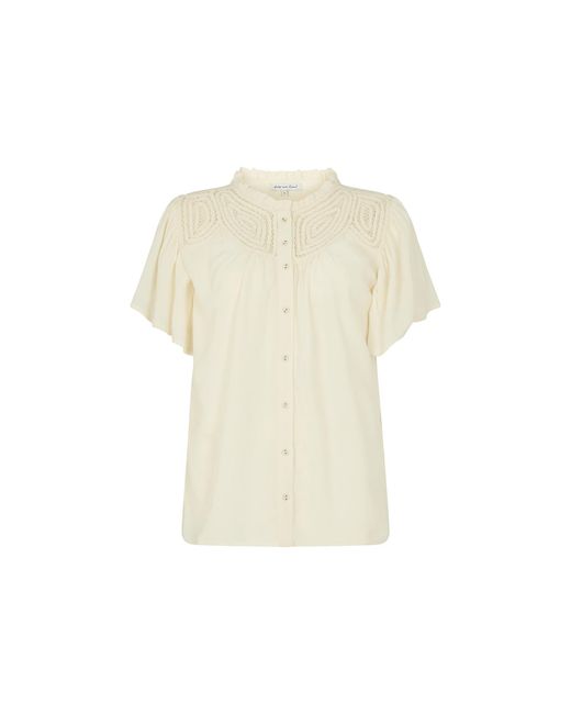 Lily and Lionel Natural Kew Lace Insert Angel Sleeve Shirt