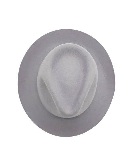 DORIA 1905 Gray Pearl Smooth Lapin Felt Drop Hat for men