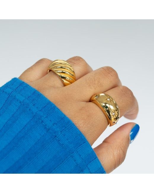Superdivajewellery Metallic Galaxy Moon Ring
