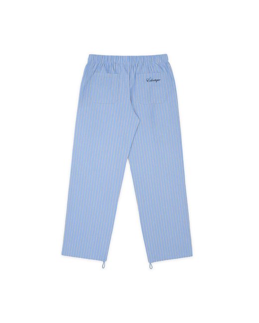 Éclectique Blue Striped Casual Pants for men