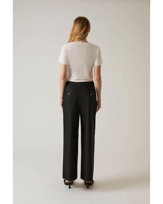 James Lakeland Black Cotton Trousers