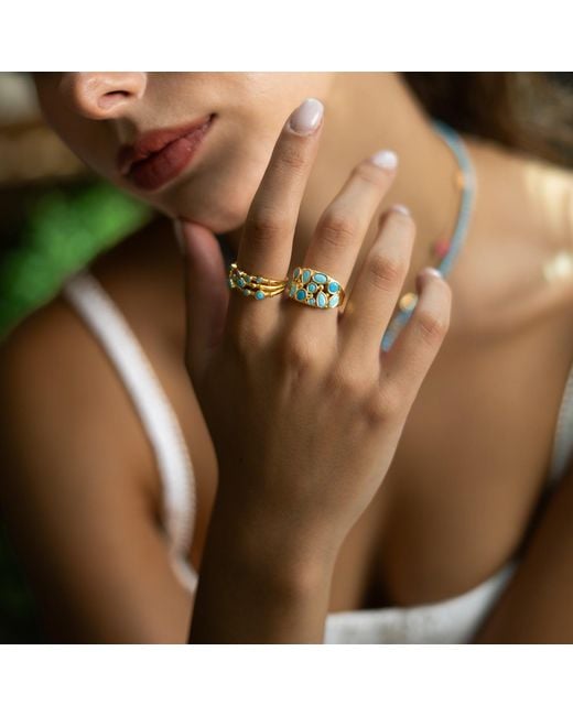 Ebru Jewelry Blue Dream Adjustable Ring