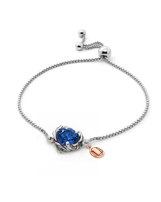 Unaloe Blue Coleus Adjustable Bracelet With Royal Zirconia – Elegant Slider Jewelry