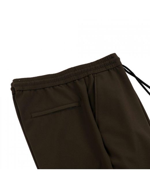 DAVID WEJ Brown Plain Drawstring Trouser – Khaki for men