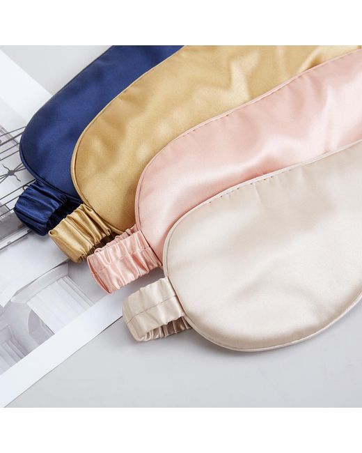 Soft Strokes Silk Multicolor Neutrals Pure Mulberry Silk Eye Mask Set Of Two