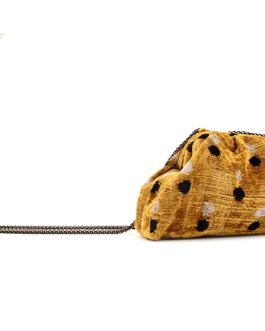 SJW BAGS LONDON Yellow Victoria Ikat Mini Pouch Bag
