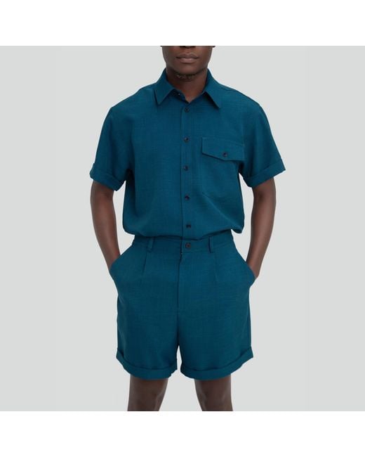 Maui X Lolita Blue Dade Deep Tailored Short Set for men