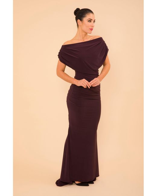 Atom Label Purple Platinum Gown