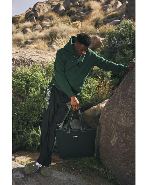 Éclectique Black Canvas Tote Bag for men