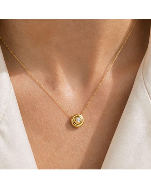 Lily Flo Jewellery Metallic Exactly Where I Want To Be — Diamond Necklace