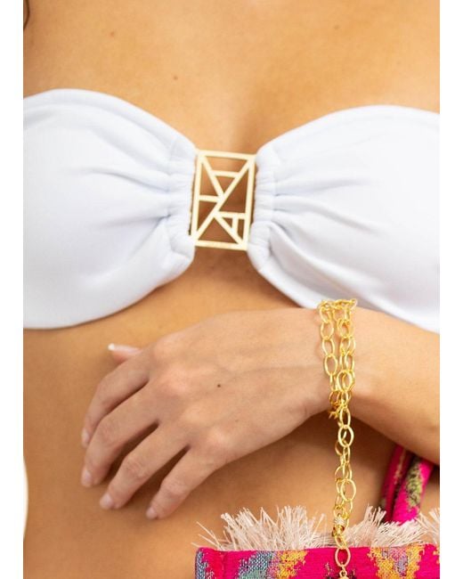 Leyla Maya Ltd White Kate Bandeau Bikini Set