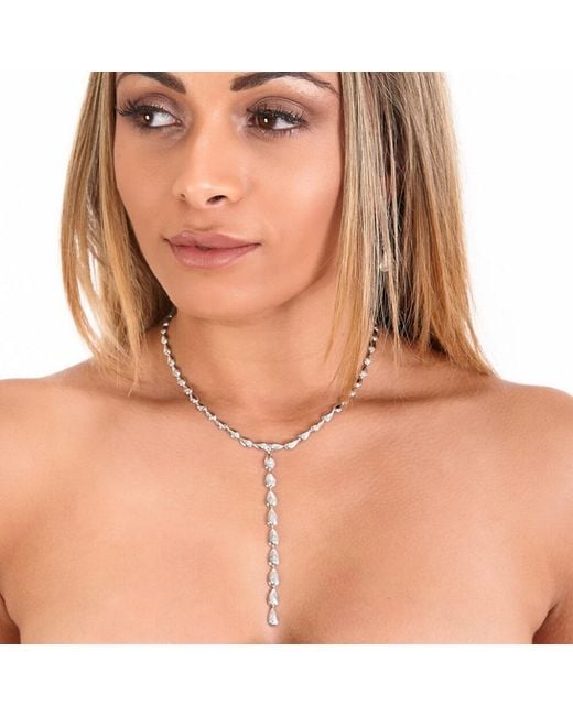 Lucy Quartermaine White One Strand Necklace