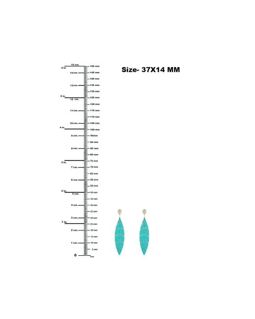 Artisan Blue Bakelite & Diamond Long Drop Earrings