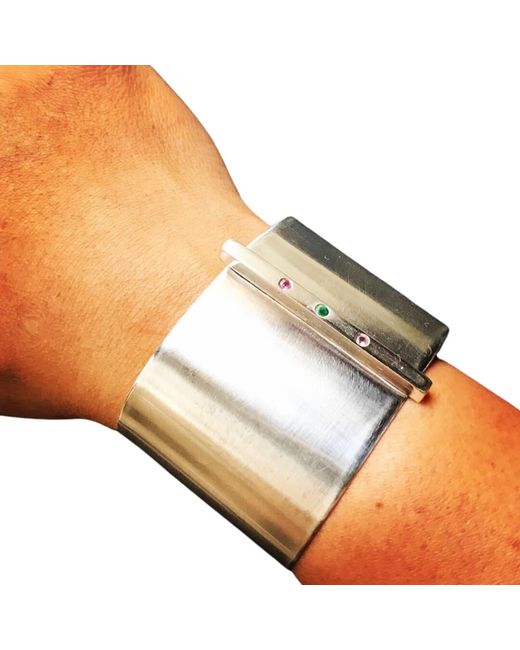 Amy Delson Jewelry Black Sasha Sapphire & Emerald Sterling Bar Cuff