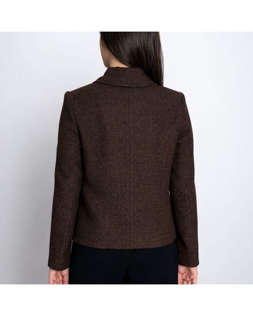 Nuvv Collection Brown Tweed Jacket With Buttons