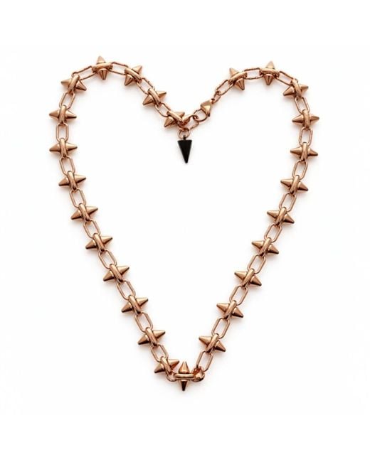 Jagged Halo Jewelry Metallic Barbie Chain Necklace