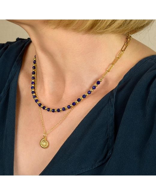 Nellou Jewellery Metallic Ammonite Necklace