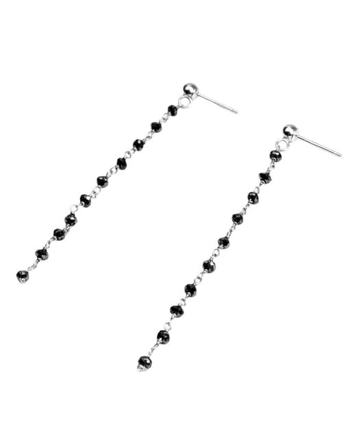 Rahul's Jewels White Genuine Diamond Long Drop Earrings