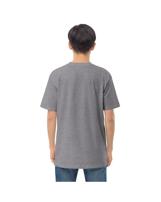 Anchor and Crew Gray Heather Gustatory Originals Coffee & Croissant Heavy Cotton T-Shirt for men