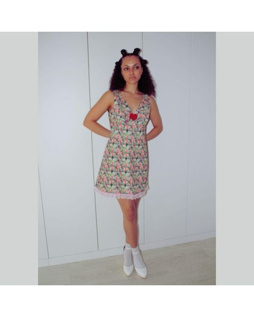 Couture to Your Door Multicolor Aline Mod Mini Floral Summer Dress