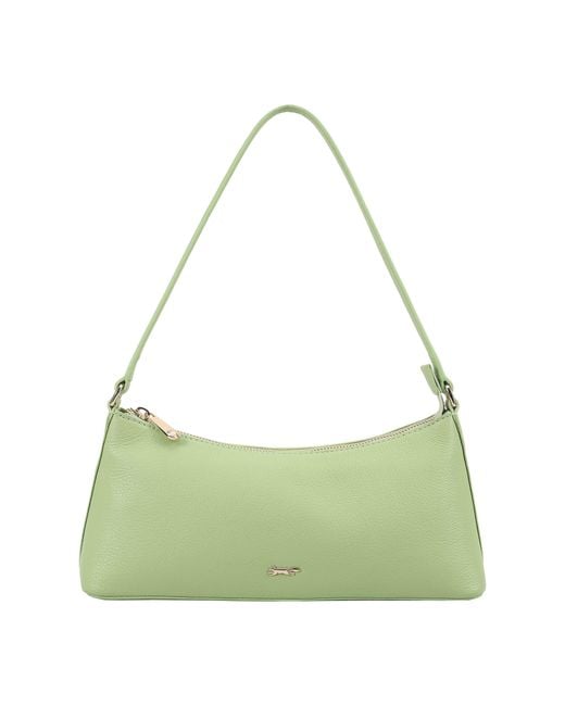 Paul Costelloe Green Zoey Leather Shoulder Bag